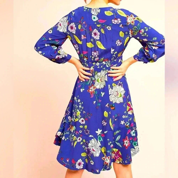 Maeve Maplewood Dress XS Long Sleeve Fit Flare Boho Floral Anthropologie EUC - Picture 2 of 15